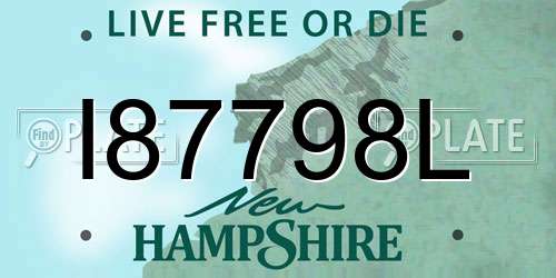 I87798L New Hampshire License Plate
