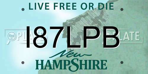 I87LPB New Hampshire License Plate