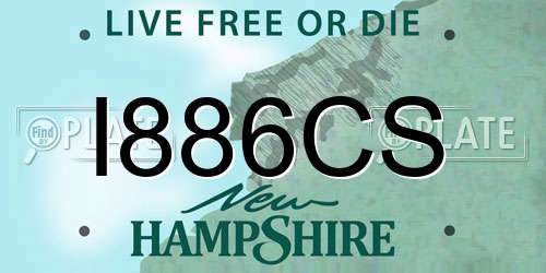 I886CS New Hampshire License Plate