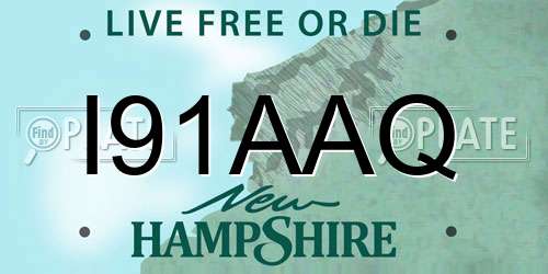 I91AAQ New Hampshire License Plate