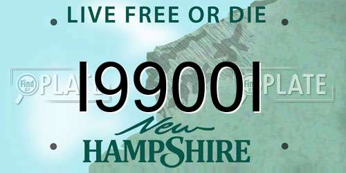 I9900I New Hampshire License Plate