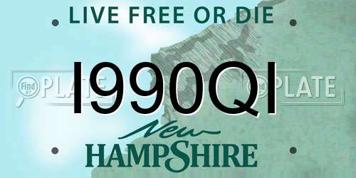 I990QI New Hampshire License Plate