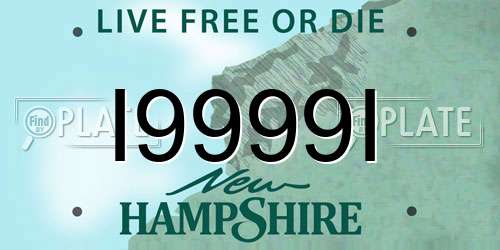 I9999I New Hampshire License Plate