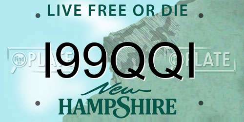 I99QQI New Hampshire License Plate