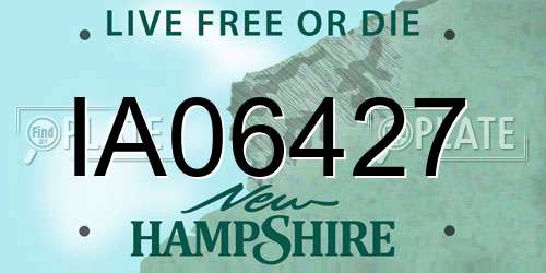 IA06427 New Hampshire License Plate