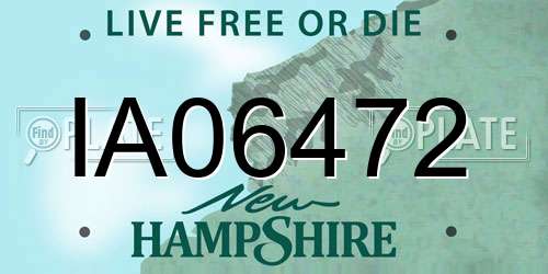IA06472 New Hampshire License Plate