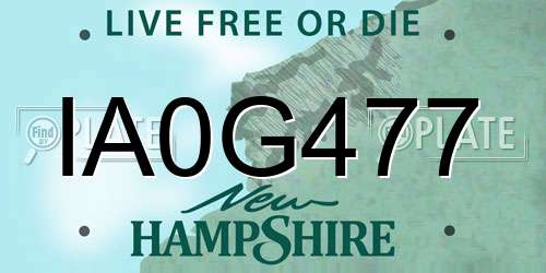 IA0G477 New Hampshire License Plate