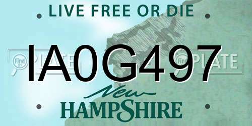 IA0G497 New Hampshire License Plate