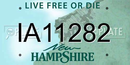 IA11282 New Hampshire License Plate