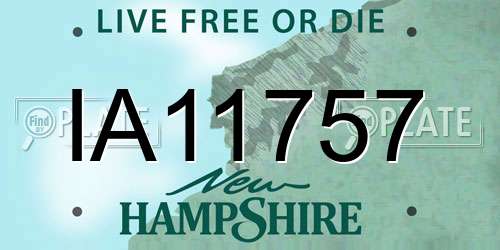 IA11757 New Hampshire License Plate