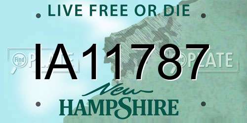 IA11787 New Hampshire License Plate