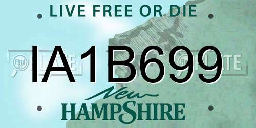 IA1B699 New Hampshire License Plate