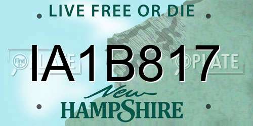 IA1B817 New Hampshire License Plate