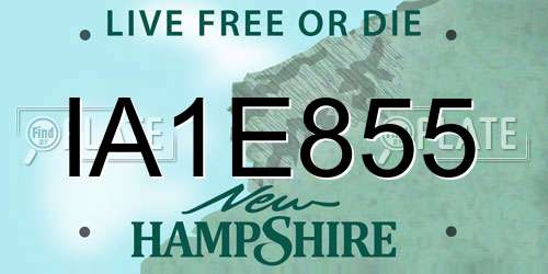 IA1E855 New Hampshire License Plate
