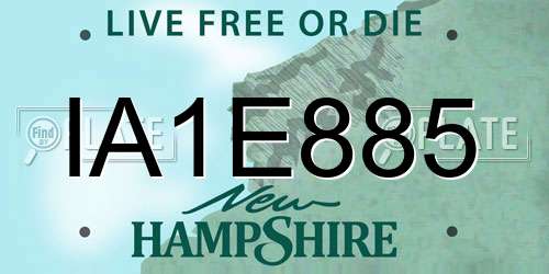 IA1E885 New Hampshire License Plate