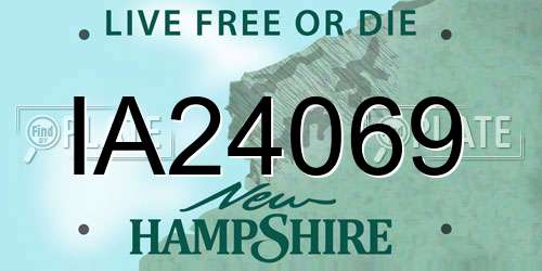 IA24069 New Hampshire License Plate