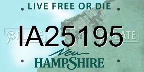 IA25195 New Hampshire License Plate