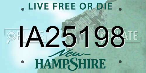 IA25198 New Hampshire License Plate