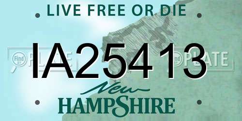 IA25413 New Hampshire License Plate