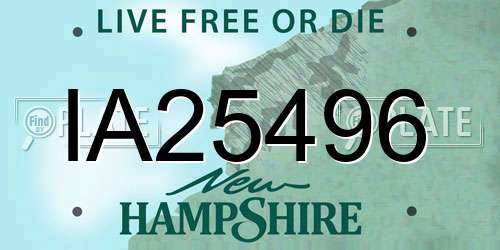 IA25496 New Hampshire License Plate
