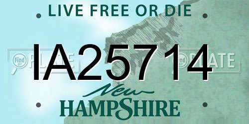 IA25714 New Hampshire License Plate