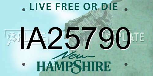 IA25790 New Hampshire License Plate