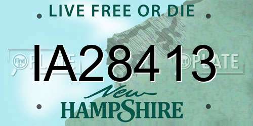 IA28413 New Hampshire License Plate