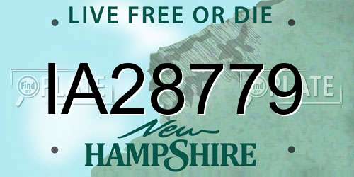 IA28779 New Hampshire License Plate