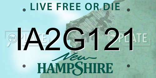 IA2G121 New Hampshire License Plate