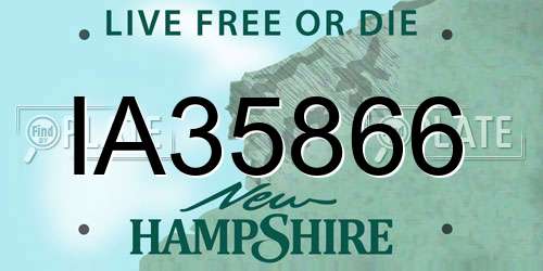 IA35866 New Hampshire License Plate