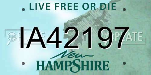IA42197 New Hampshire License Plate