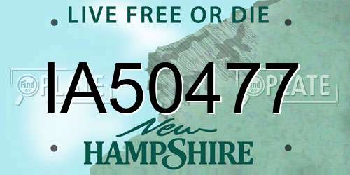 IA50477 New Hampshire License Plate