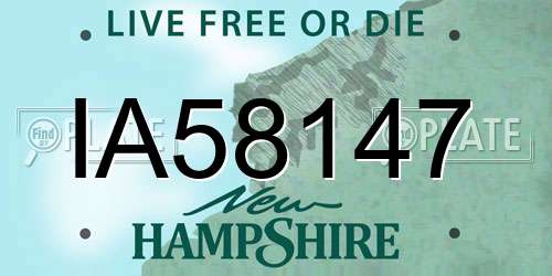 IA58147 New Hampshire License Plate