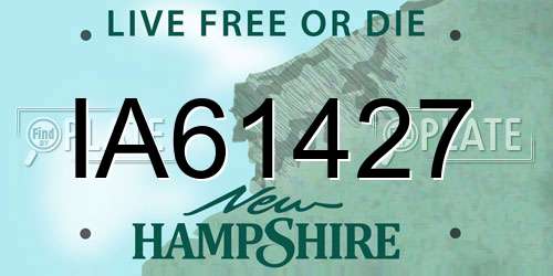 IA61427 New Hampshire License Plate