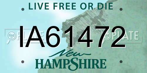 IA61472 New Hampshire License Plate