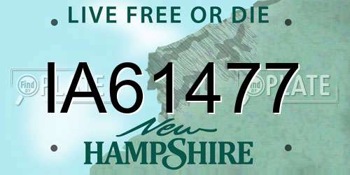 IA61477 New Hampshire License Plate
