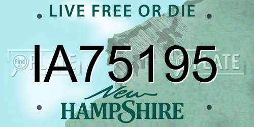 IA75195 New Hampshire License Plate