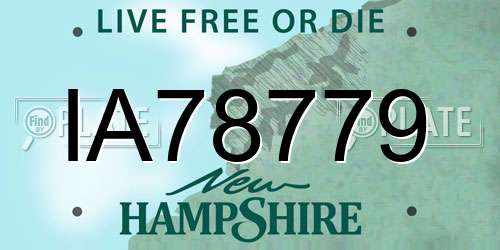 IA78779 New Hampshire License Plate