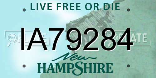 IA79284 New Hampshire License Plate