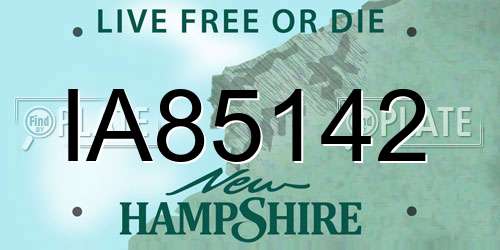 IA85142 New Hampshire License Plate