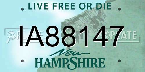 IA88147 New Hampshire License Plate