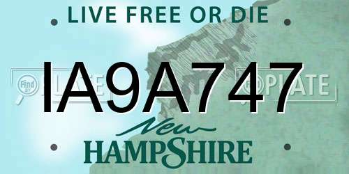 IA9A747 New Hampshire License Plate