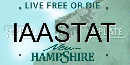 IAASTAT New Hampshire License Plate