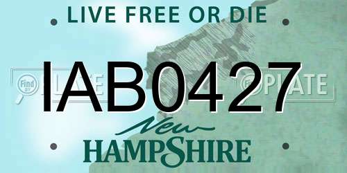 IAB0427 New Hampshire License Plate