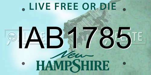 IAB1785 New Hampshire License Plate