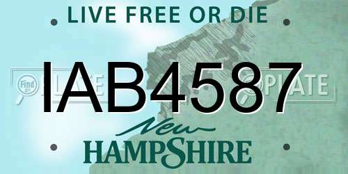 IAB4587 New Hampshire License Plate