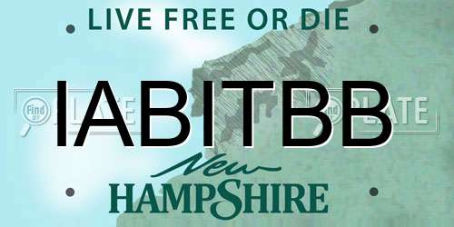 IABITBB New Hampshire License Plate