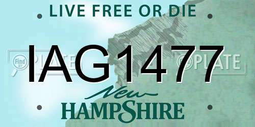 IAG1477 New Hampshire License Plate