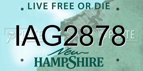 IAG2878 New Hampshire License Plate