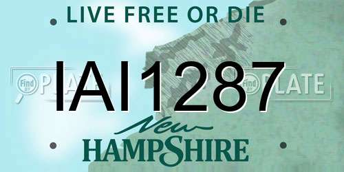 IAI1287 New Hampshire License Plate